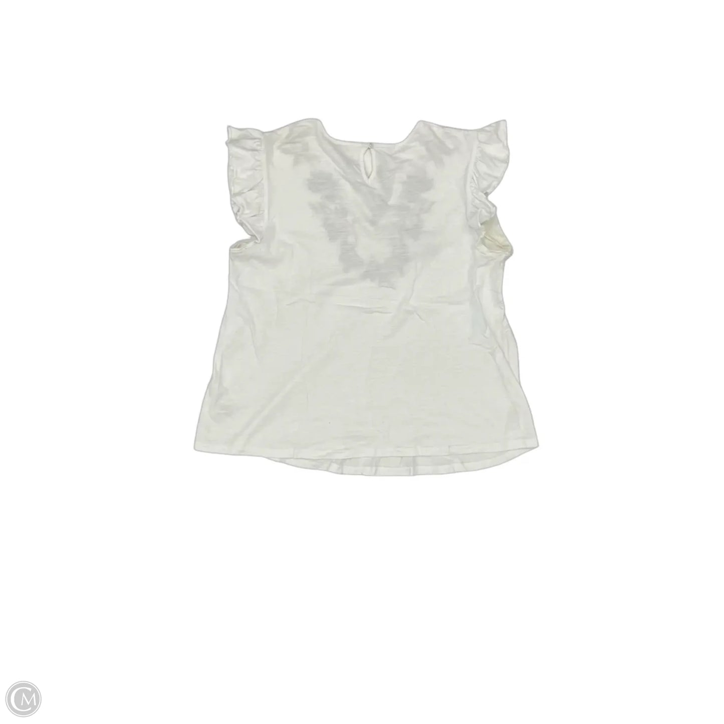Top Short Sleeve By Clothes Mentor In White, Size: L