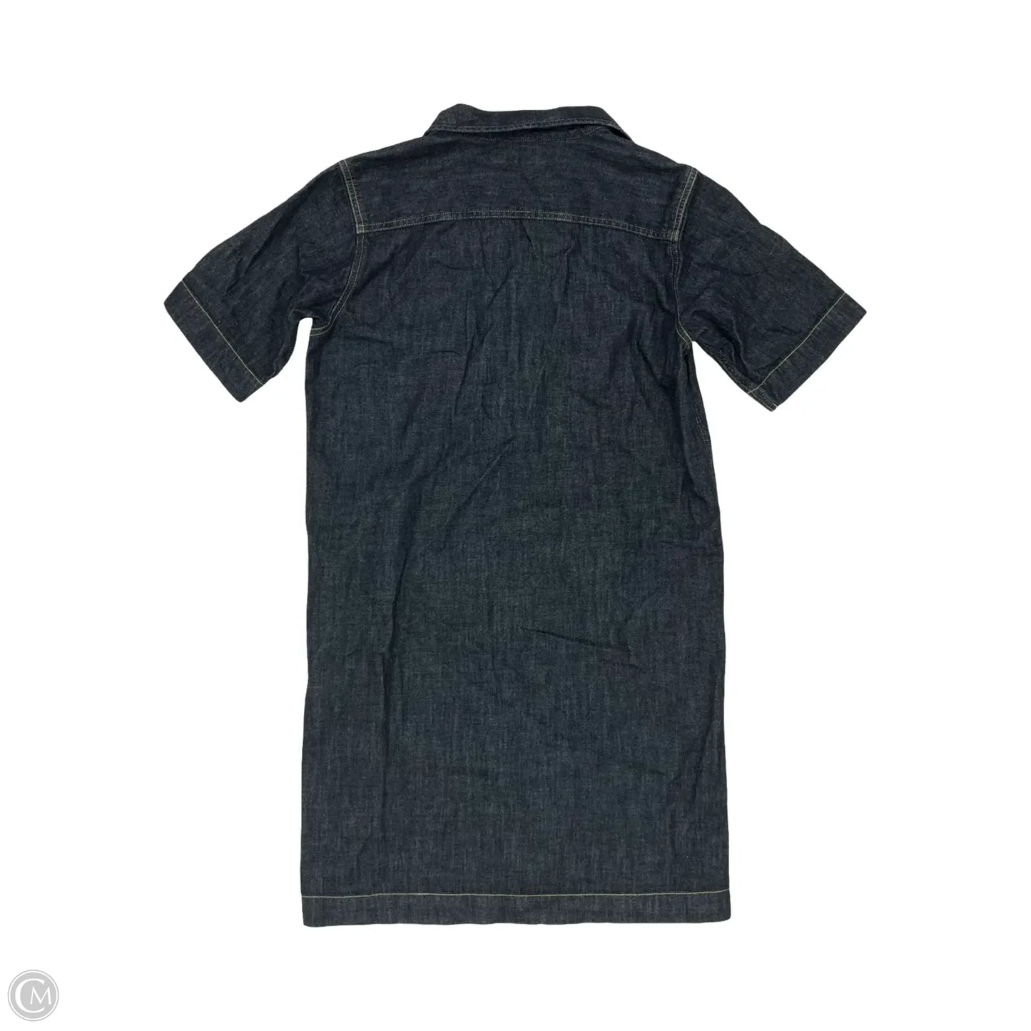 Dress Casual Midi By Lauren By Ralph Lauren In Blue Denim, Size: M
