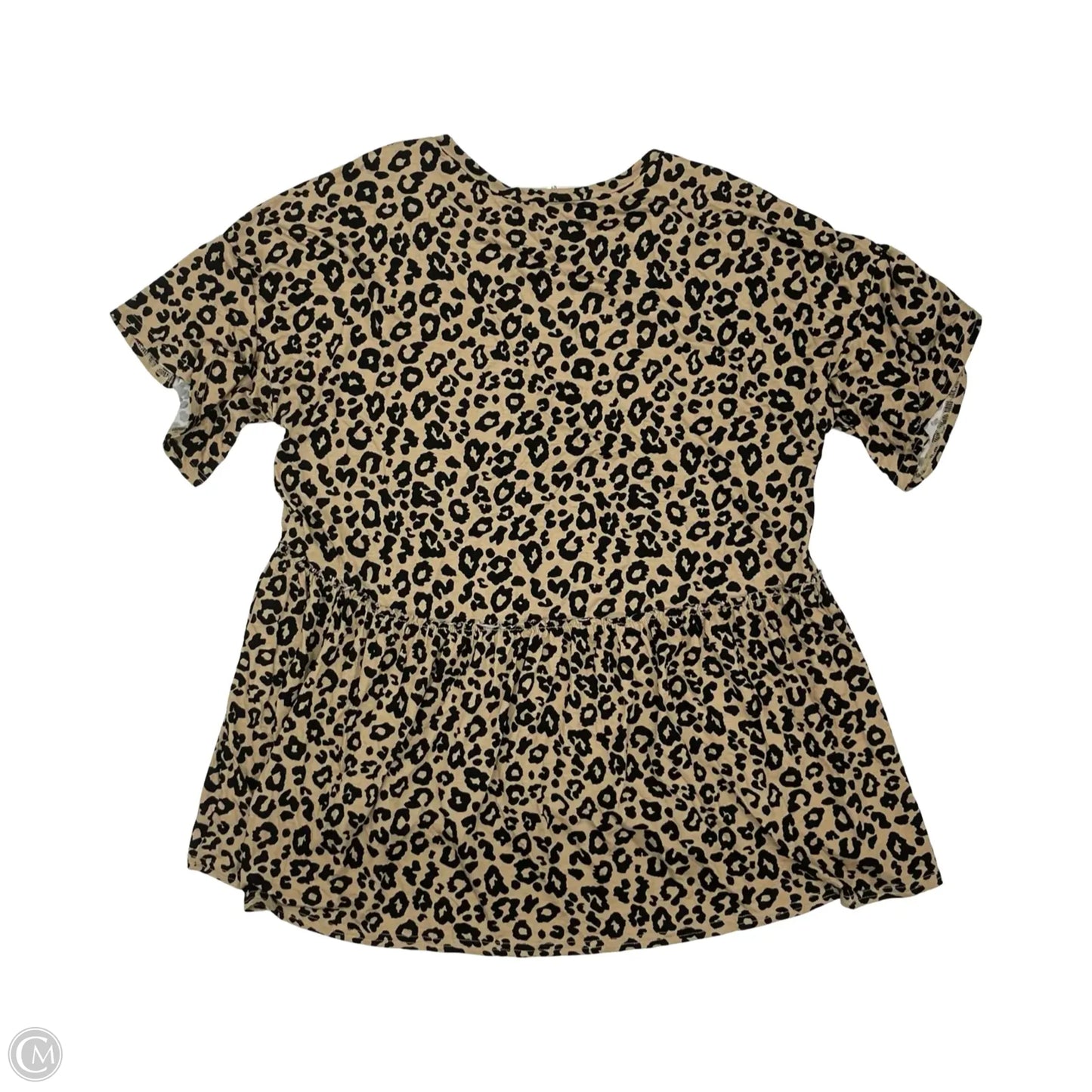 Top Short Sleeve By Clothes Mentor In Animal Print, Size: Xl