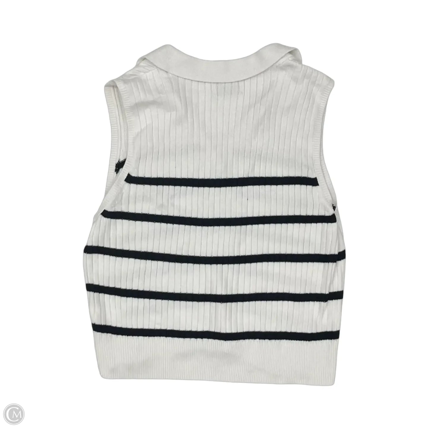 Top Sleeveless By Old Navy In Blue & White, Size: Xl