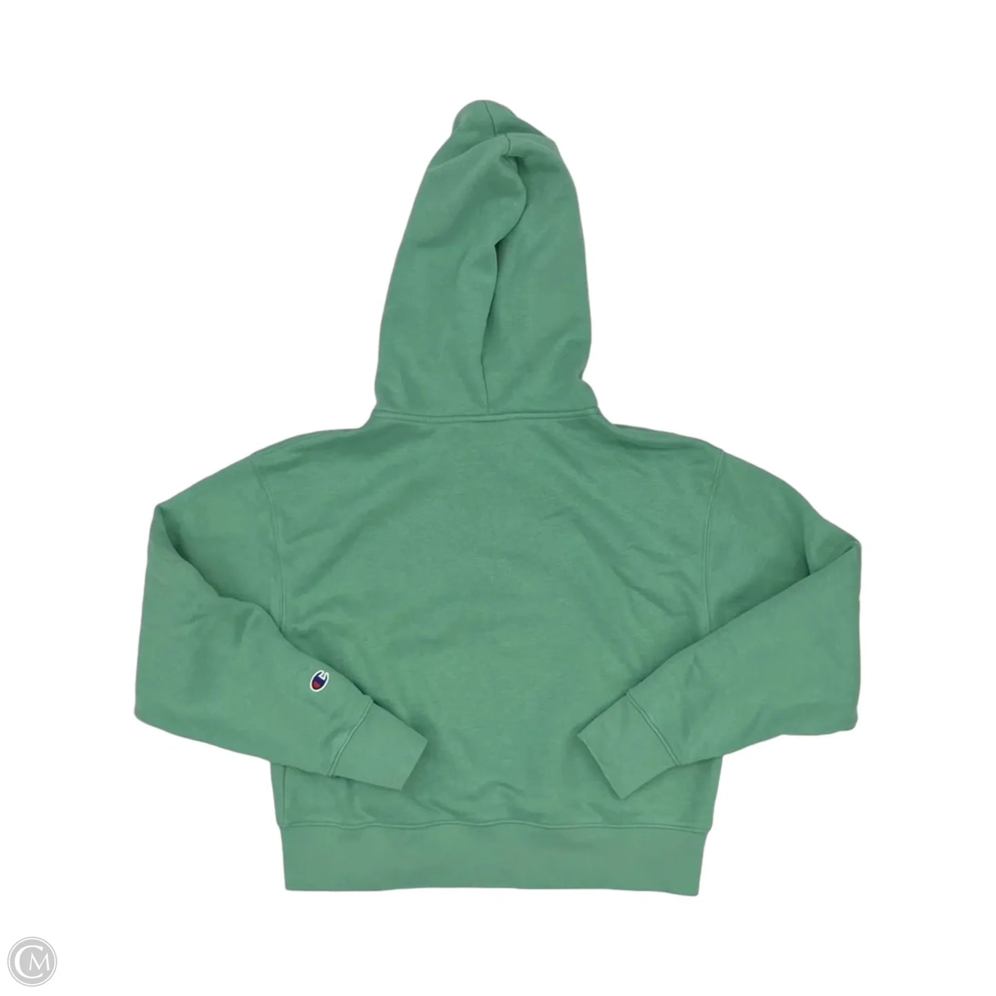 Sweatshirt Hoodie By Champion In Green, Size: M
