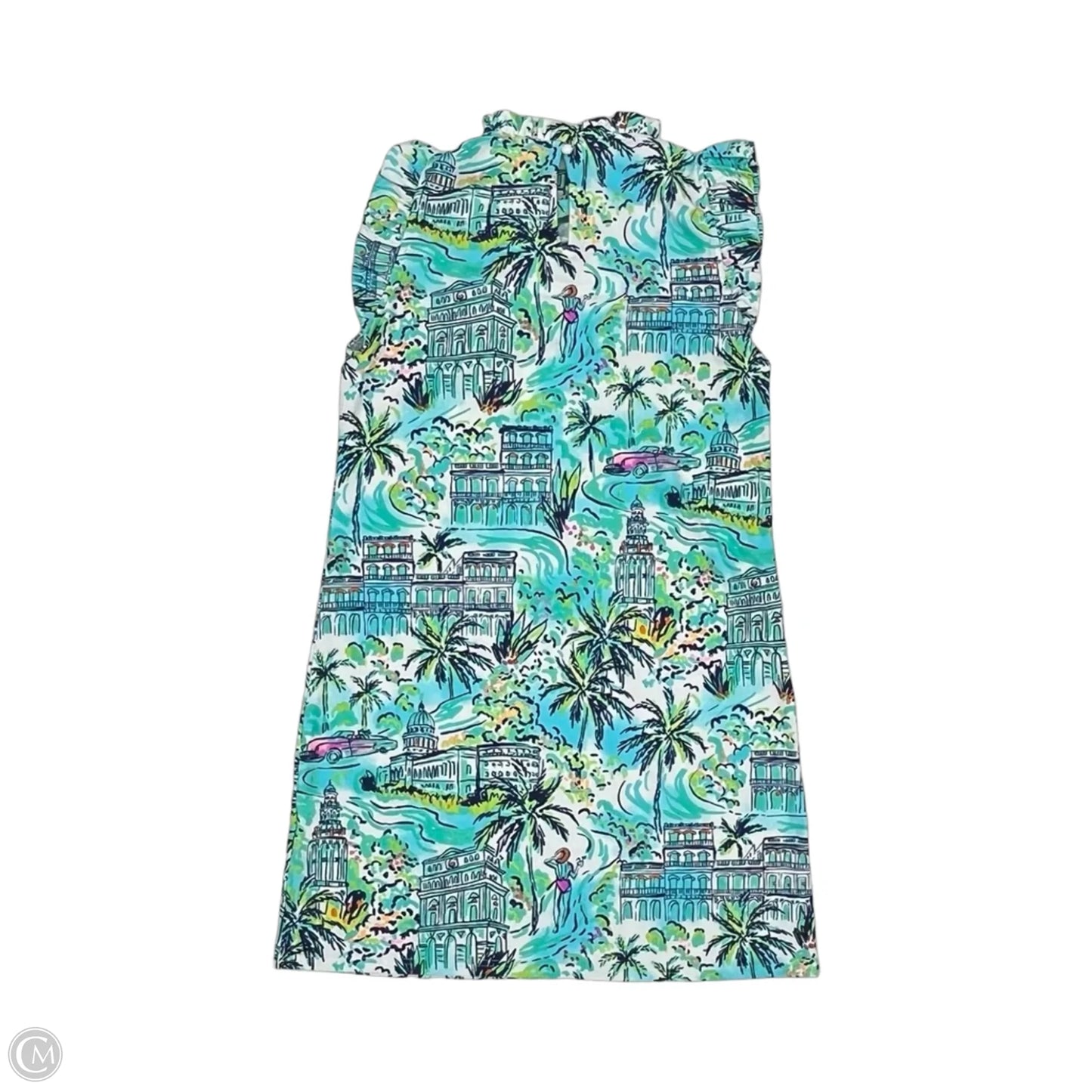 Dress Party Short By Aryeh In Blue & White, Size: M