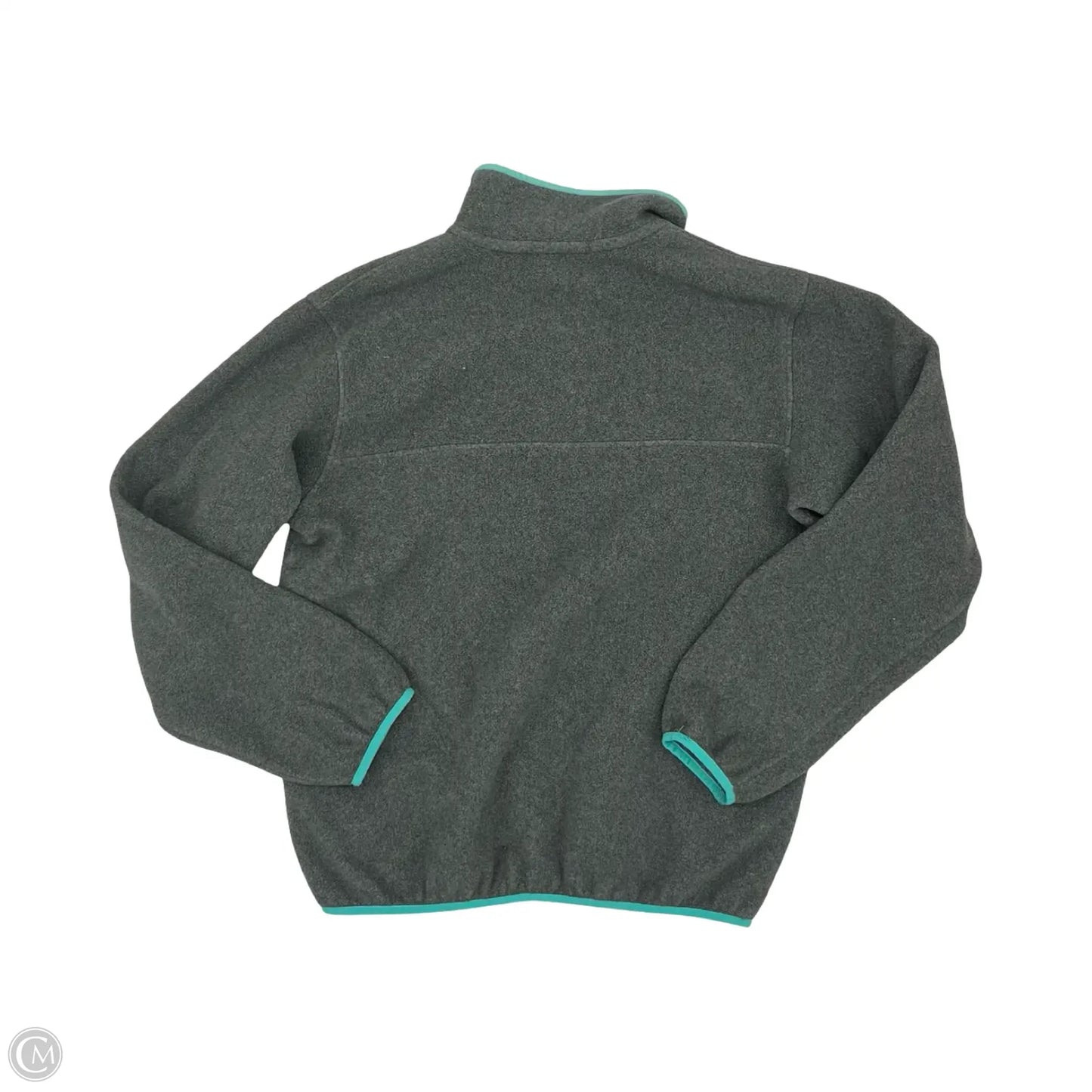 Athletic Top Long Sleeve Collar By Patagonia In Grey, Size: M