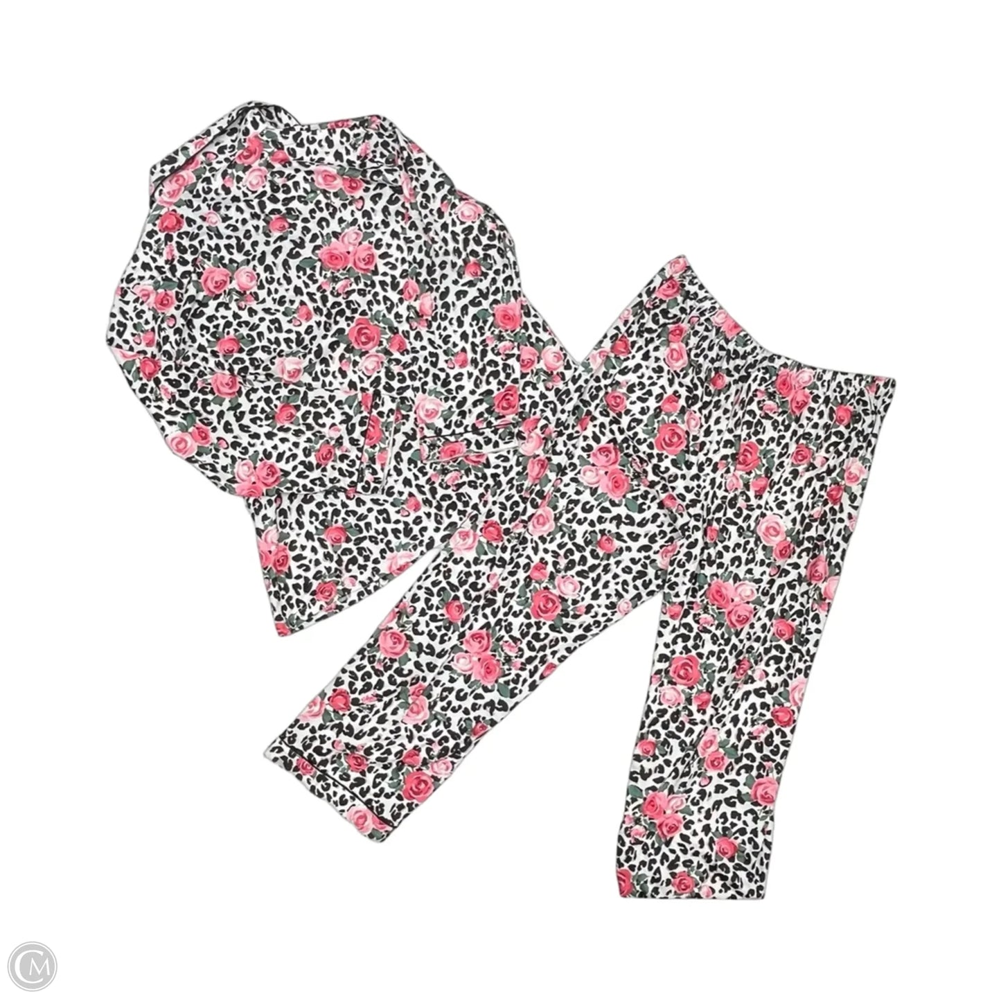 Pajamas 2pc By Clothes Mentor In Black & Pink, Size: 2x