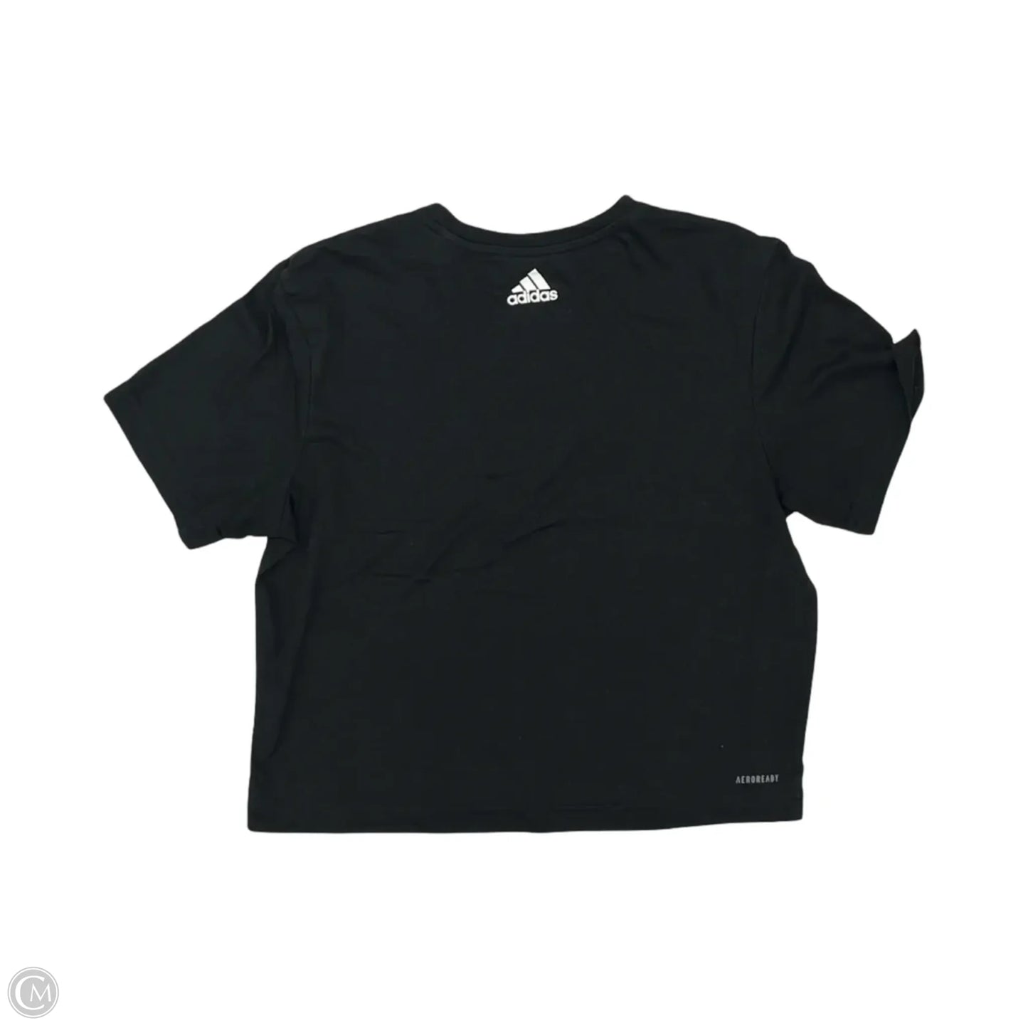 Athletic Top Short Sleeve By Adidas In Black, Size: S