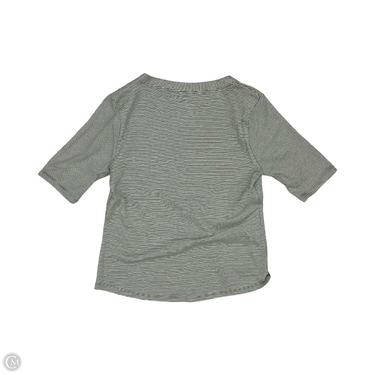 Top Short Sleeve By Sonoma In Green & White, Size: M
