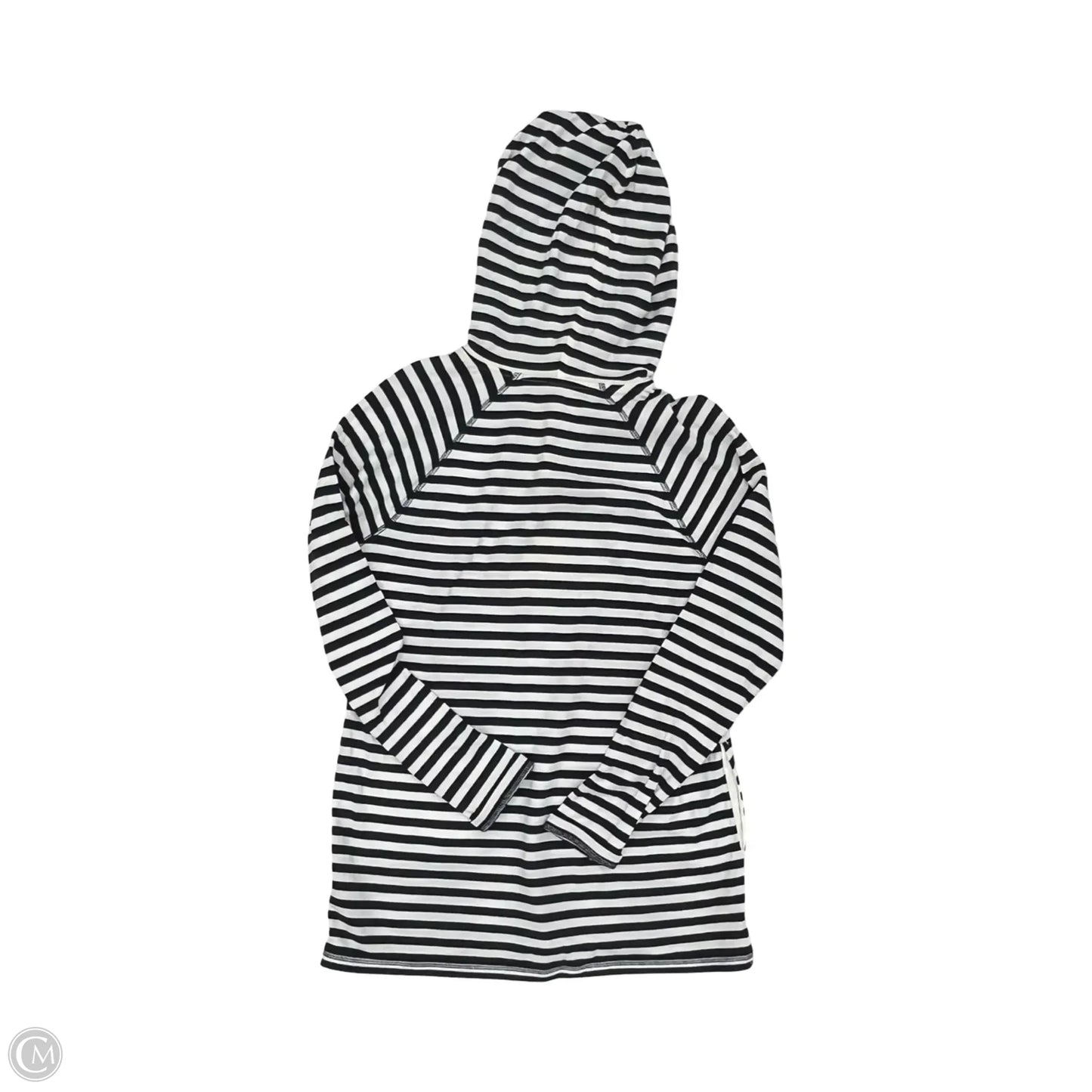 Sweatshirt Hoodie By Clothes Mentor In Blue & White, Size: M