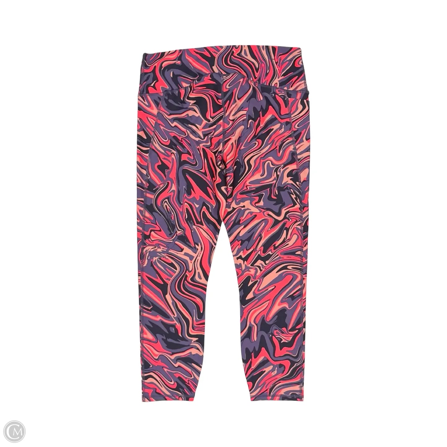 Athletic Leggings By Under Armour In Pink & Purple, Size: Xl