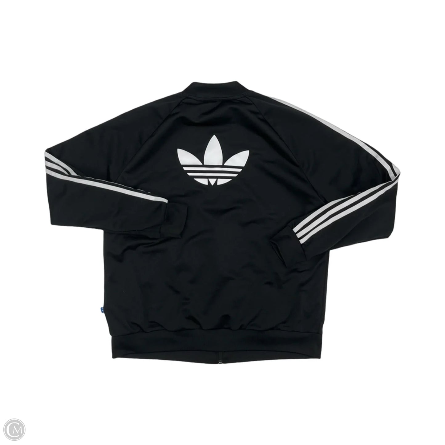Athletic Jacket By Adidas In Black & White, Size: Xl