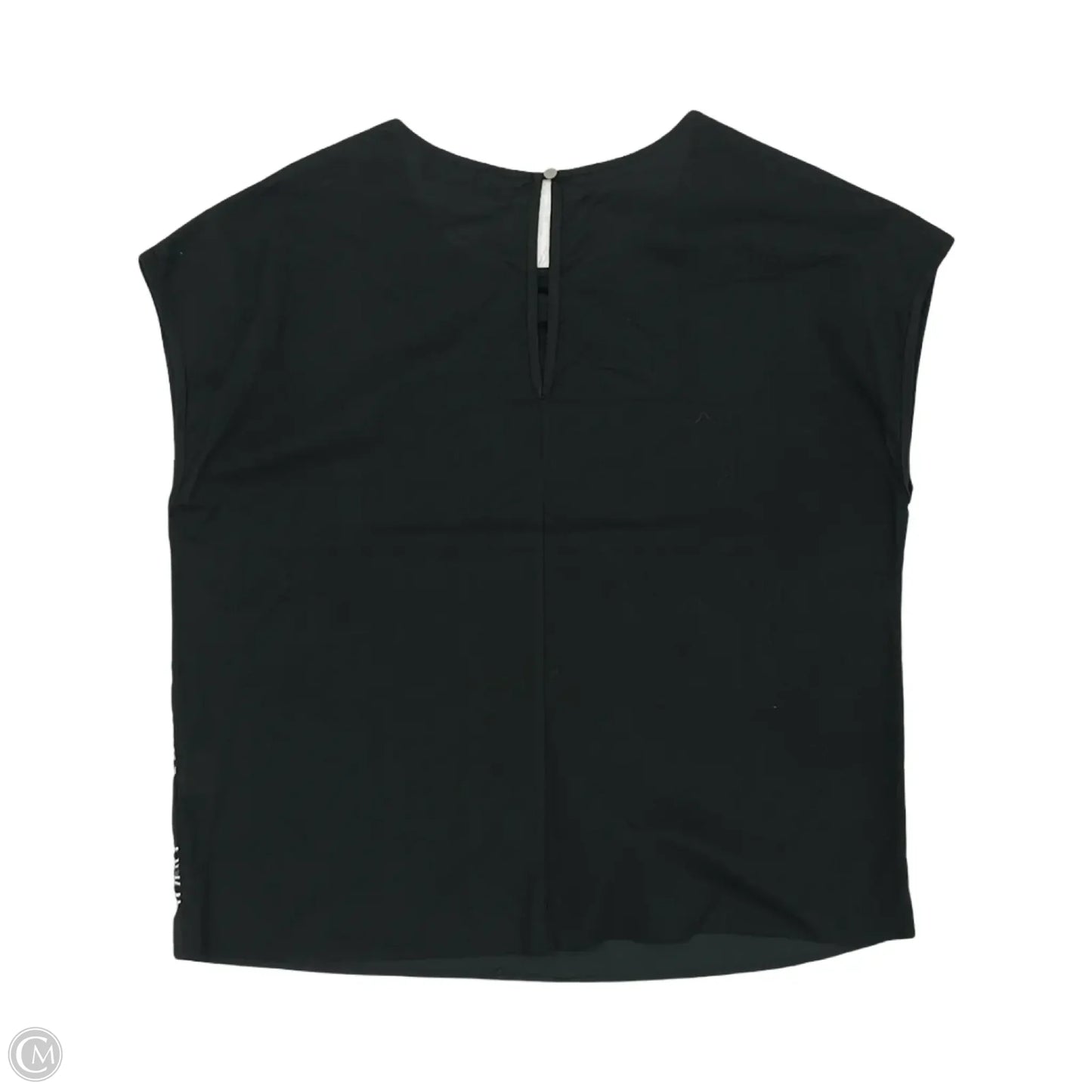 Blouse Sleeveless By Renee C In Black & Silver, Size: M