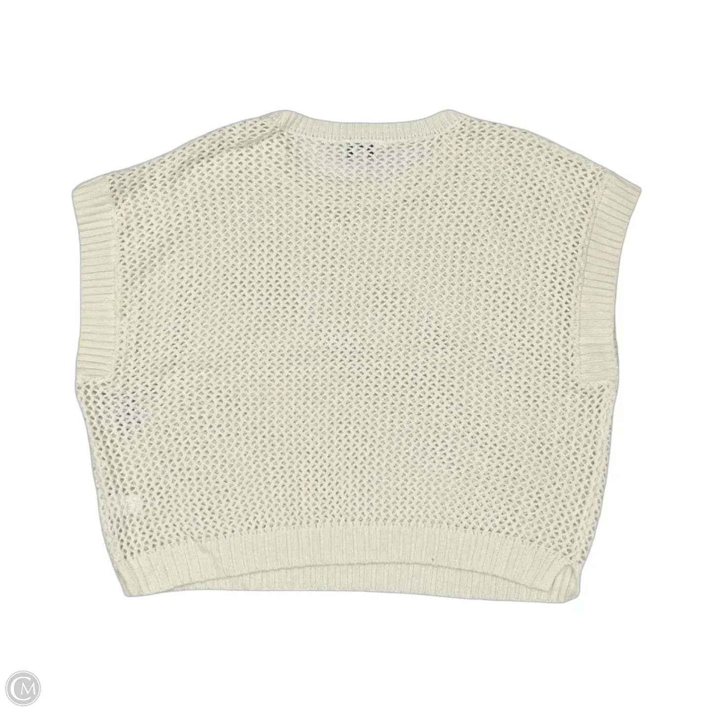 Sweater Short Sleeve By Cece In White, Size: Xl