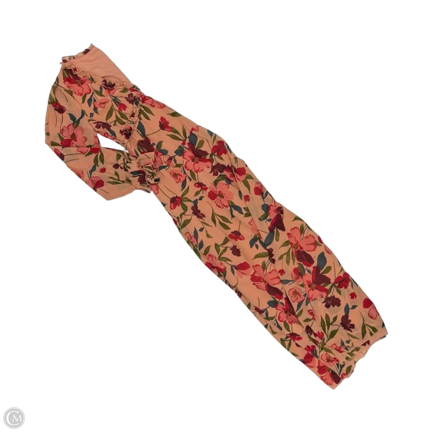 Dress Party Long By Clothes Mentor In Orange & Red, Size: S
