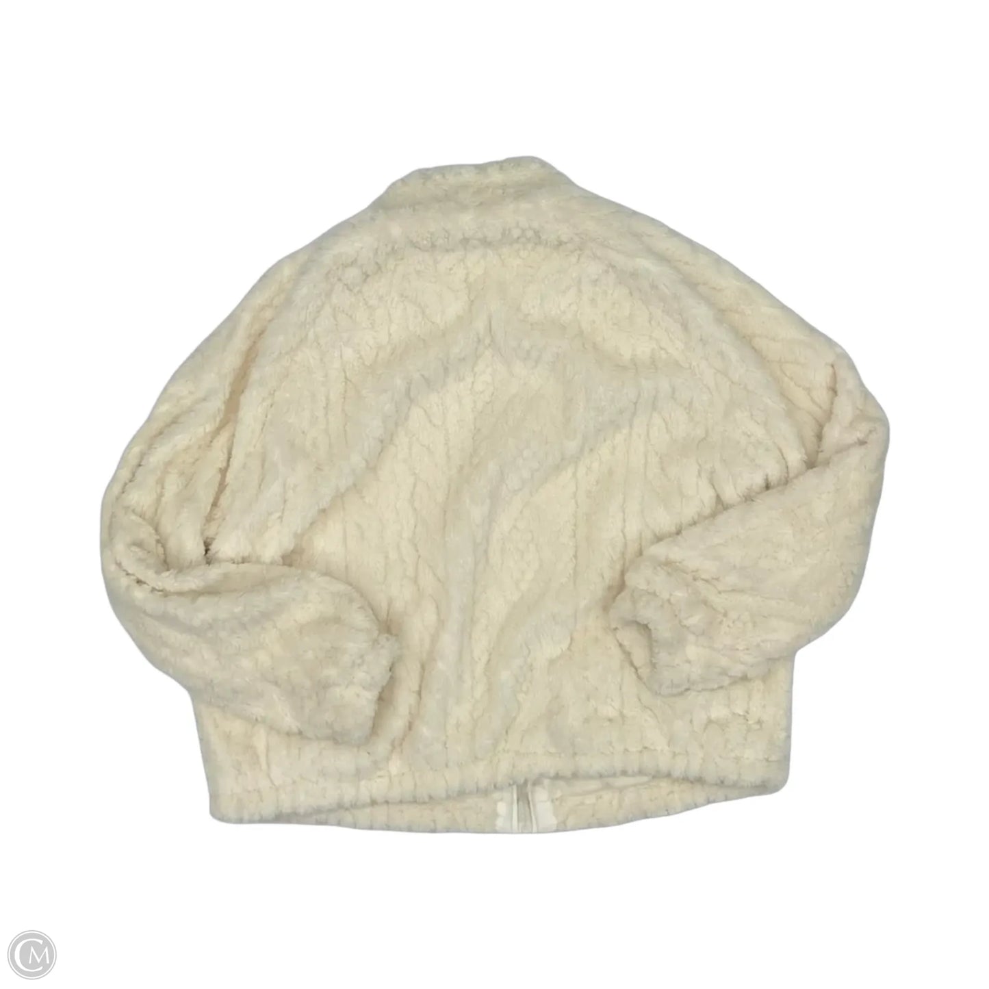 Jacket Faux Fur & Sherpa By Ultra Flirt In Cream, Size: 2x