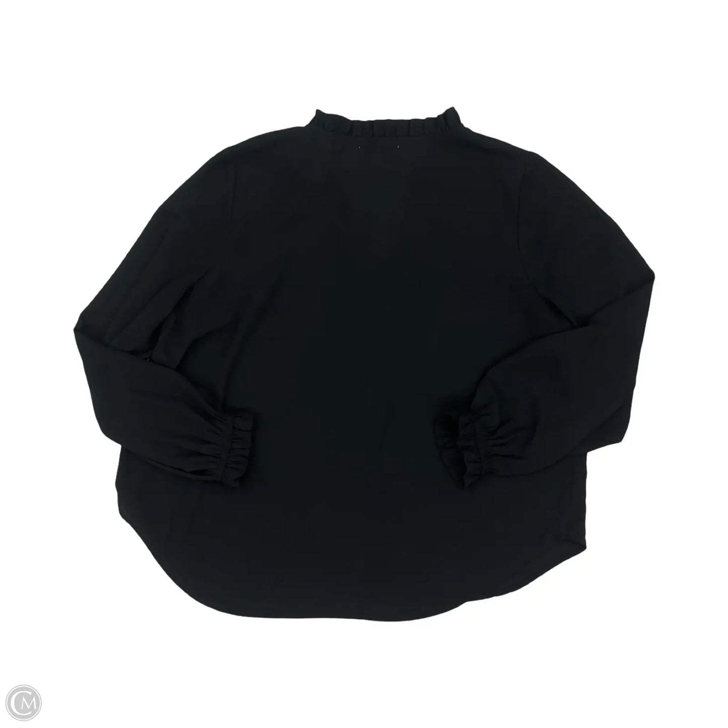 Blouse Long Sleeve By Nordstrom In Black, Size: 2x