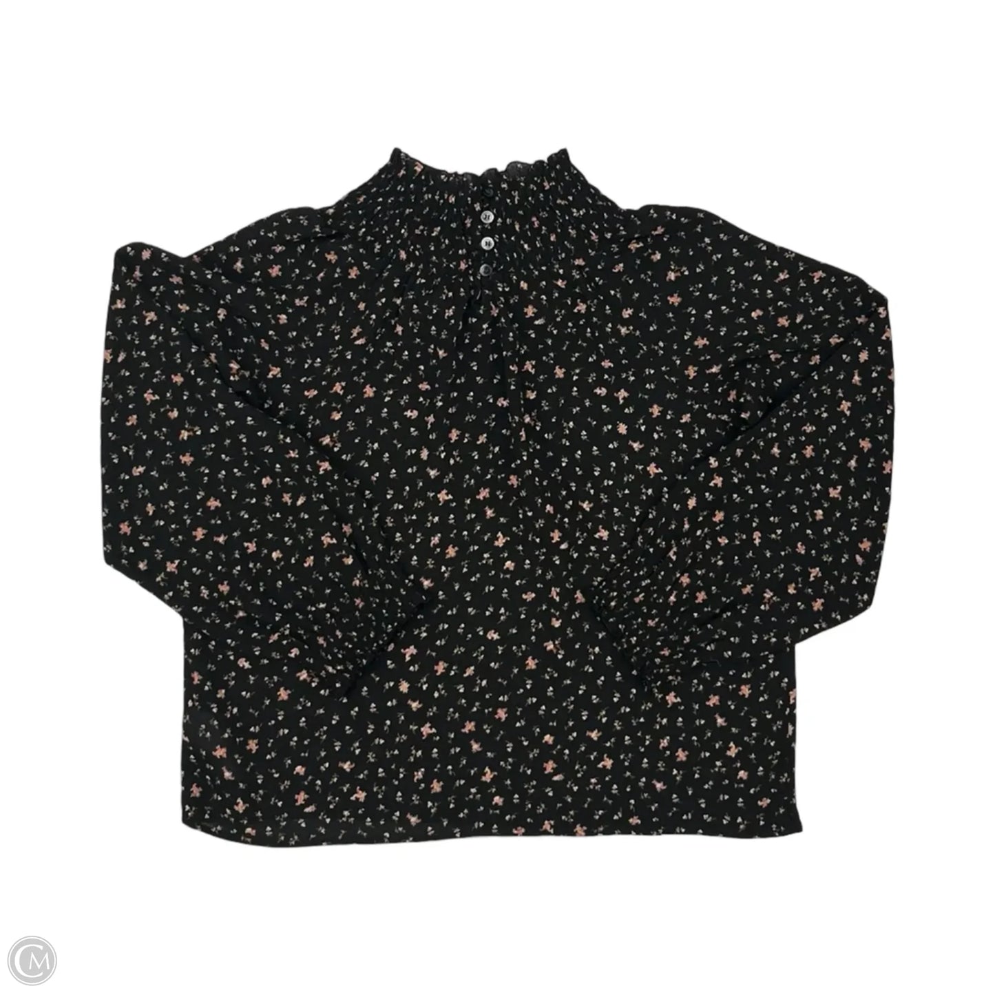Blouse Long Sleeve By Madewell In Black, Size: M