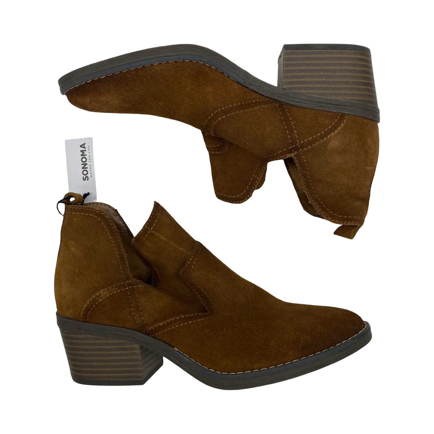 Boots Leather By Sonoma In Brown, Size:7