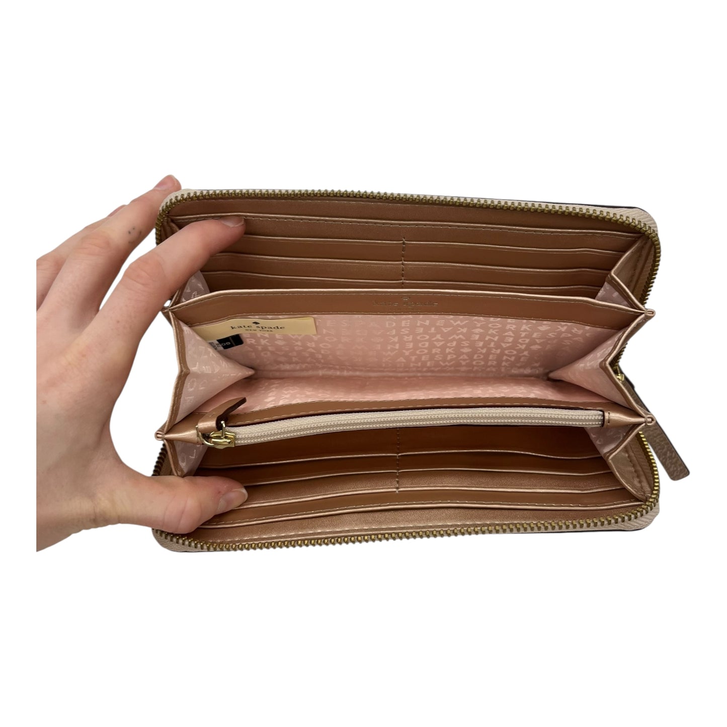 Wallet Designer By Kate Spade In Gold, Size:Large