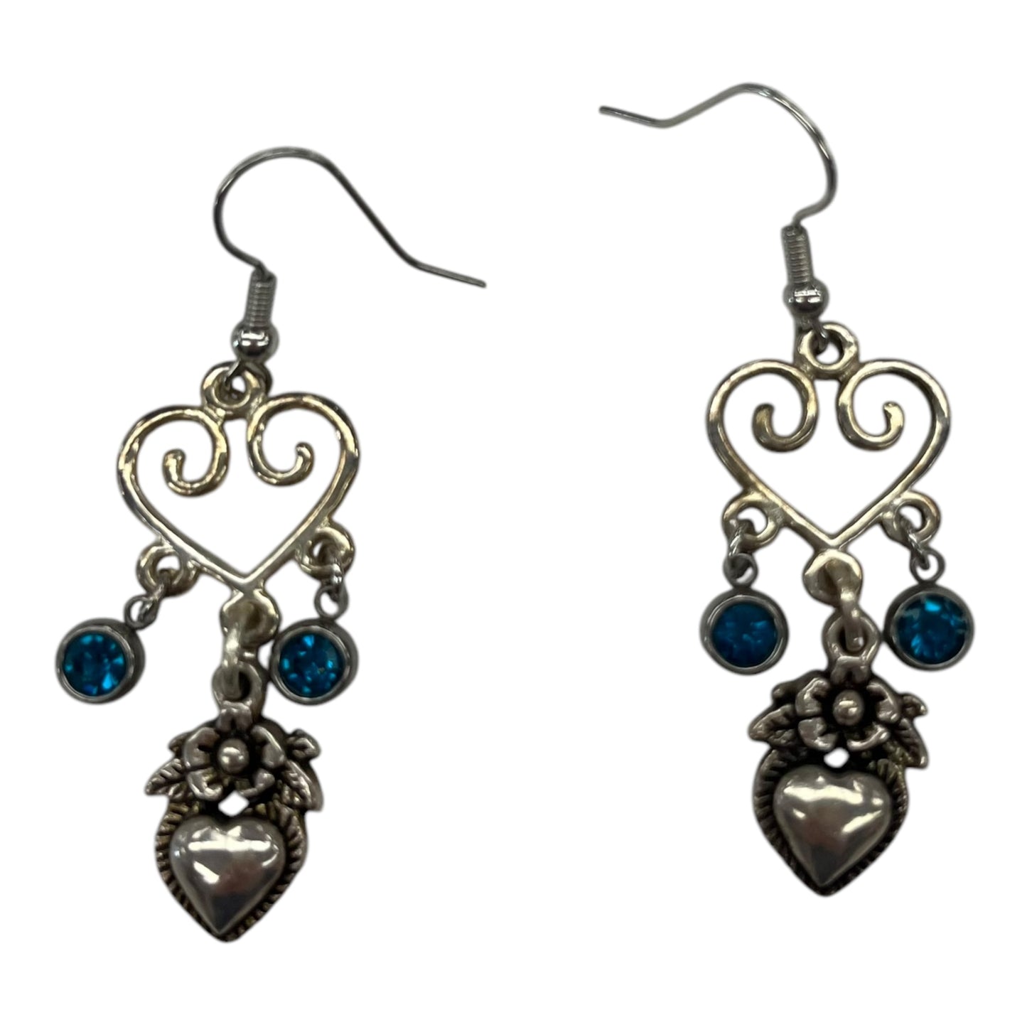 Earrings Dangle/Drop By Clothes Mentor In Blue & Silver