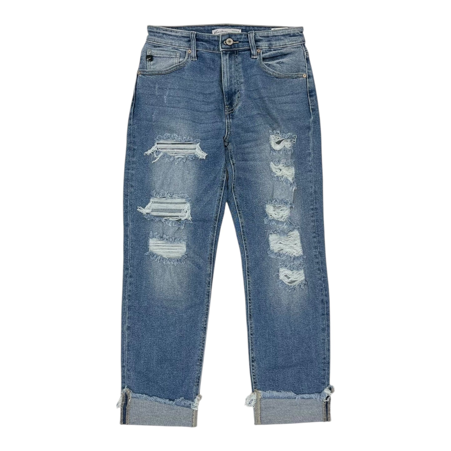 Jeans Boyfriend By Kancan In Blue Denim, Size:2p