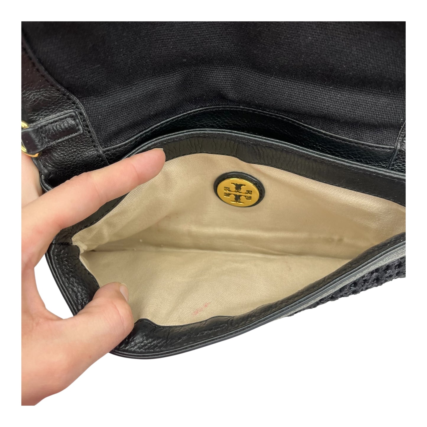 Clutch Designer By Tory Burch In Black, Size:Medium