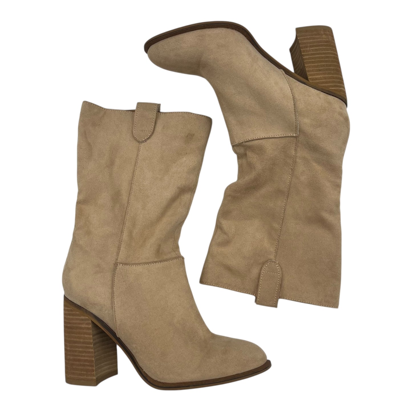 Boots Ankle Heels By Oasis Society In Brown, Size:6.5