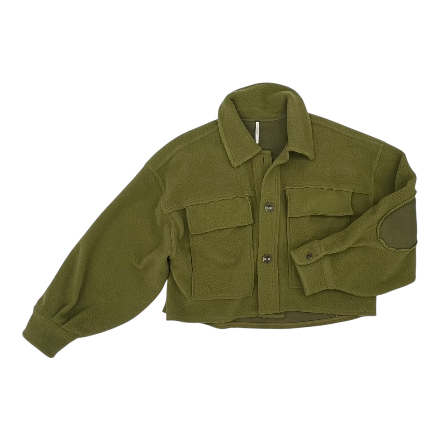 Jacket Faux Fur & Sherpa By Free People In Green, Size:S