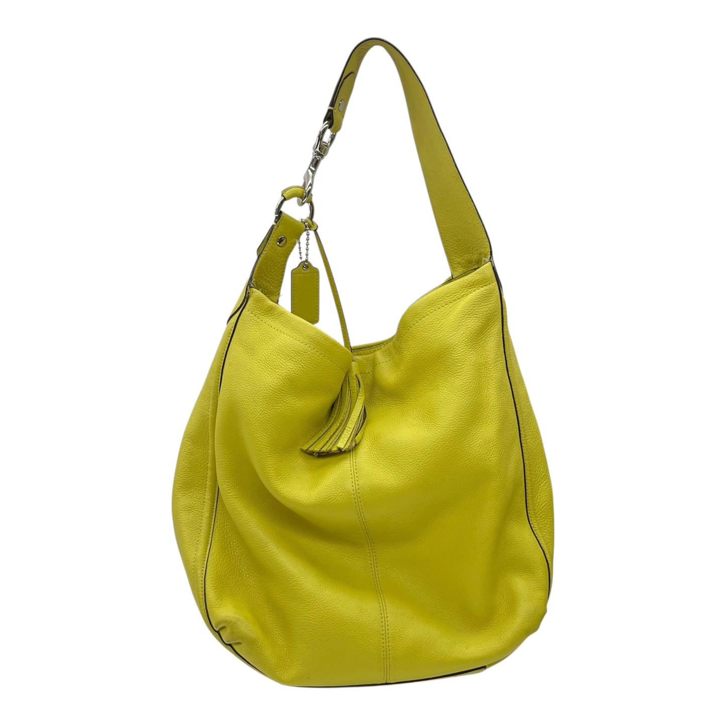 Handbag Designer By Coach In Yellow, Size:Large