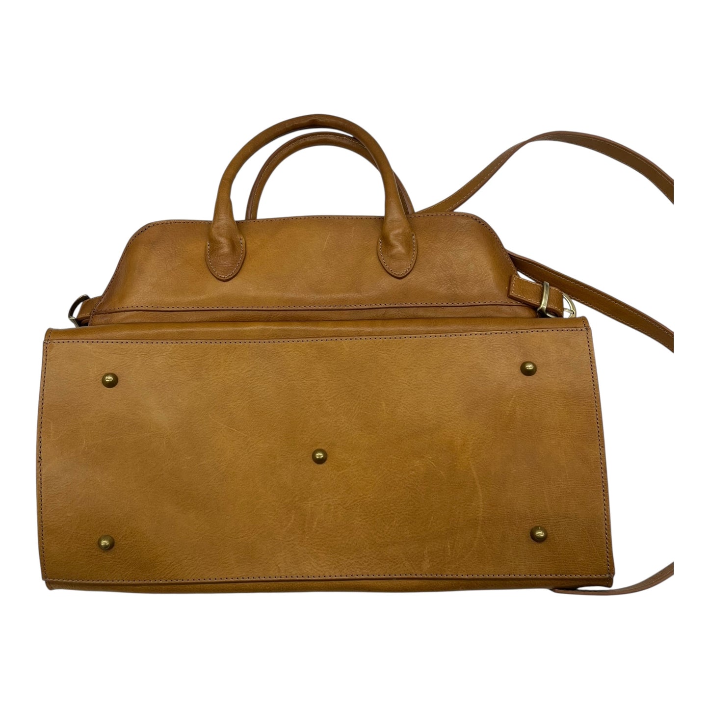Tote Leather By Cmb In Tan, Size:Large