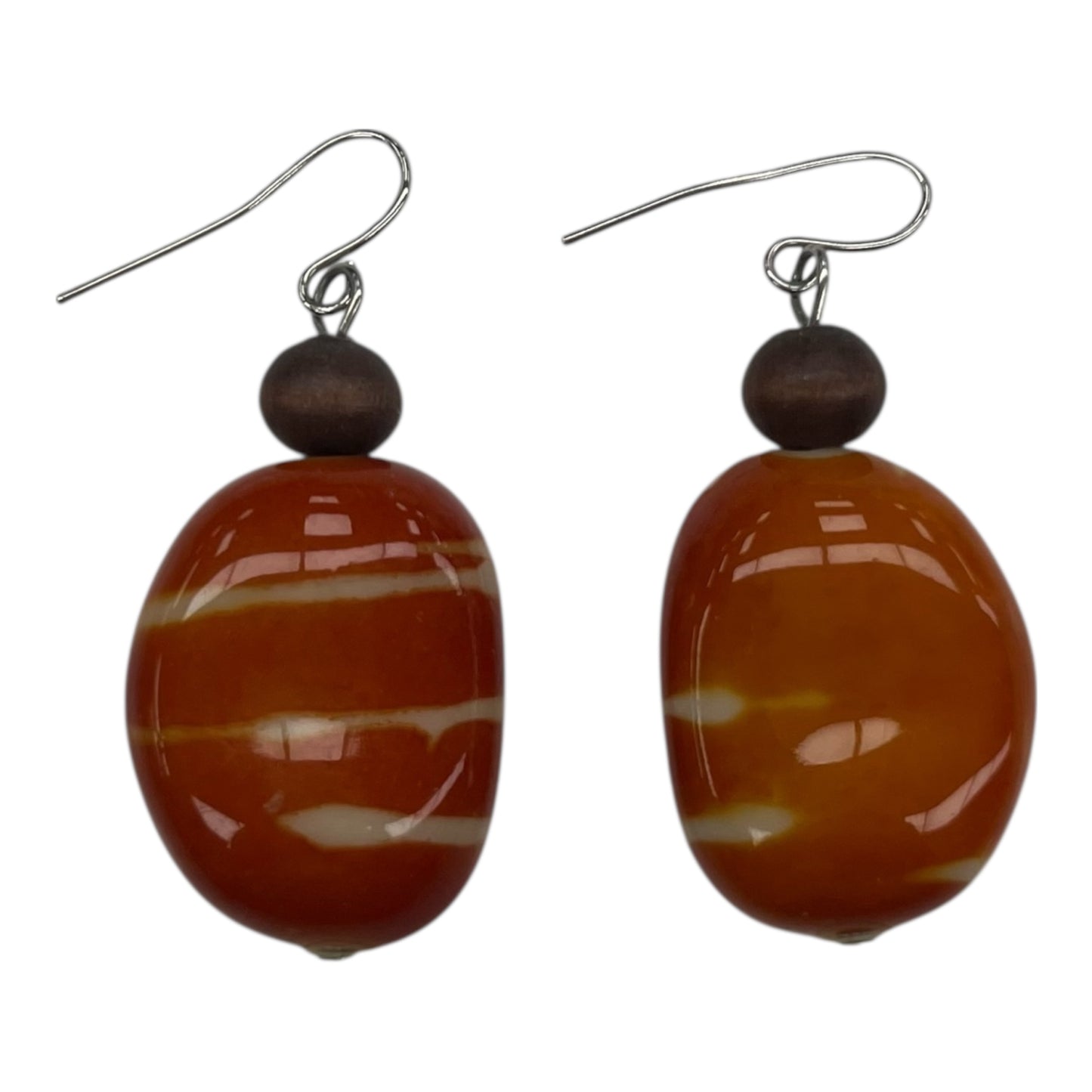 Earrings Dangle/Drop By Clothes Mentor In Orange