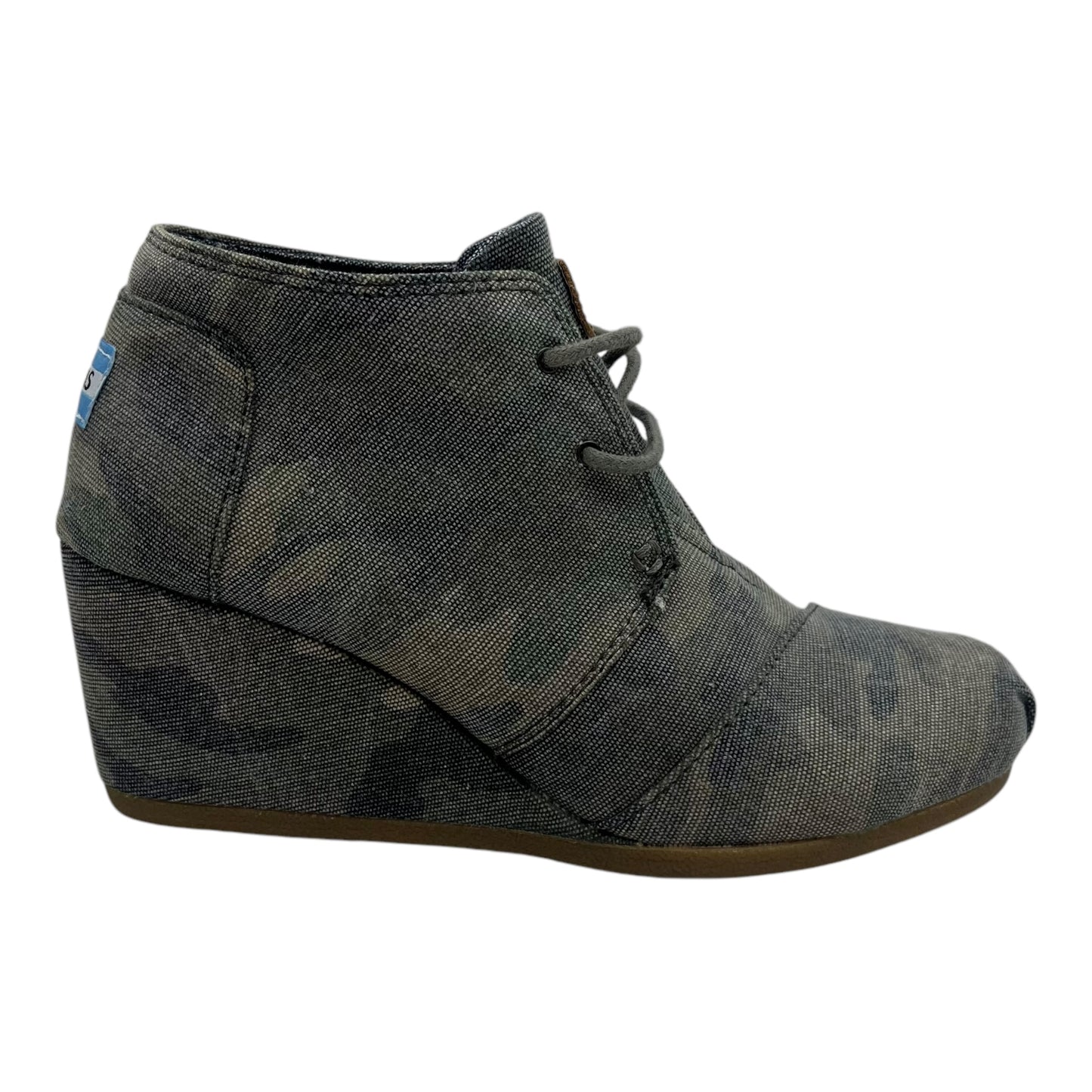Boots Ankle Heels By Toms In Camouflage Print, Size:7