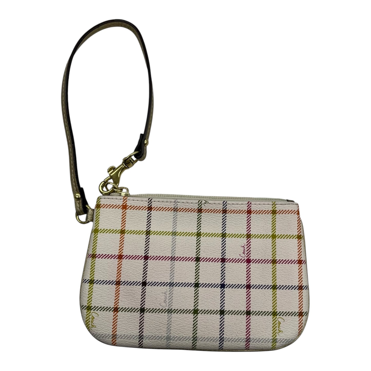 Wristlet Designer By Coach In Cream, Size:Small