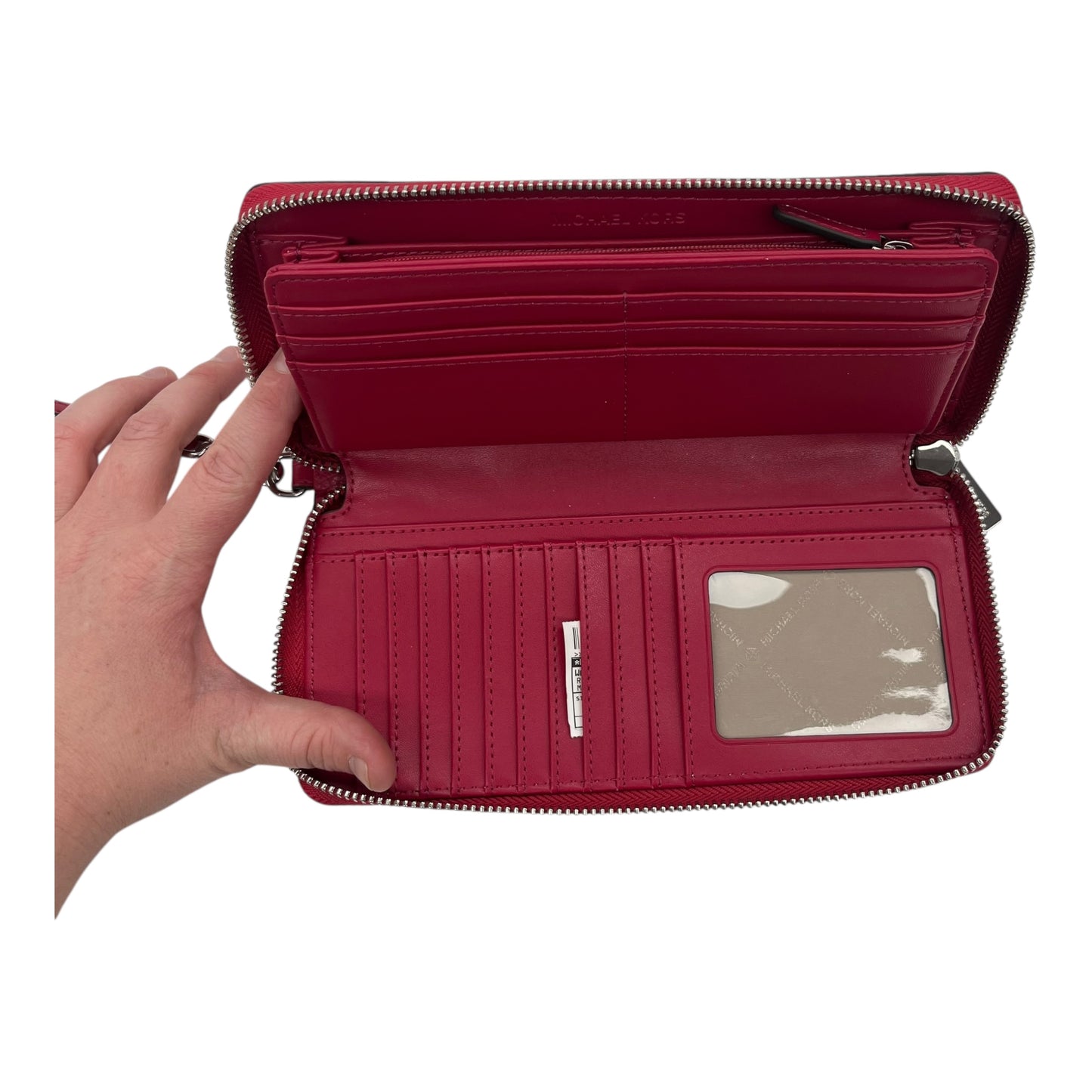 Wallet Designer By Michael Kors In Red, Size:Medium