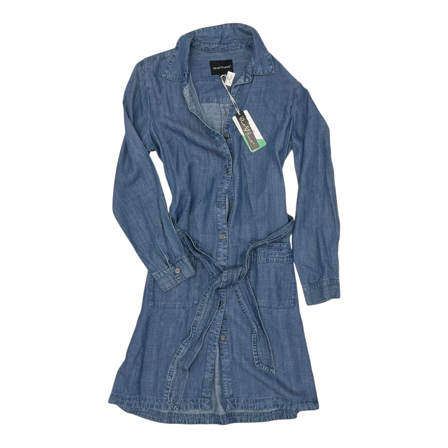 Dress Casual Short By Velvet Heart In Blue Denim, Size:S