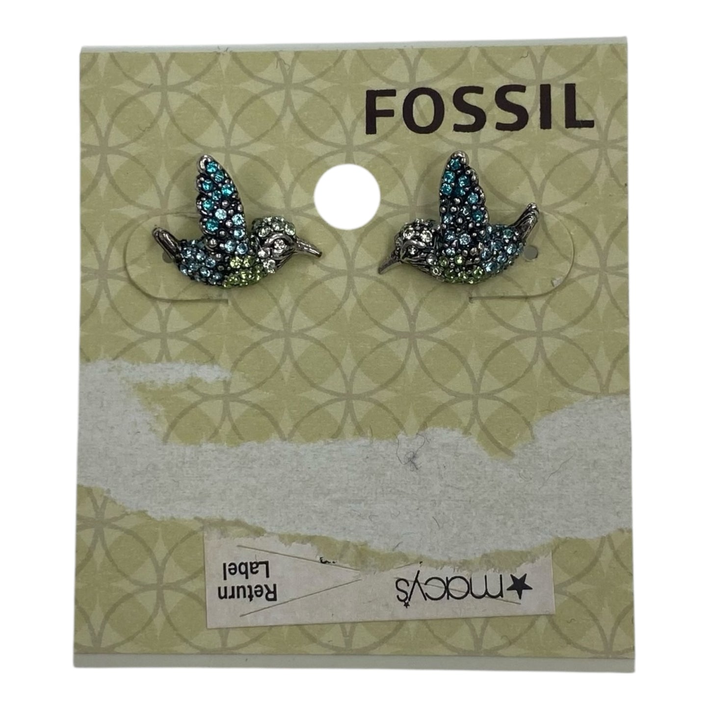 Earrings Stud By Fossil In Blue & Green