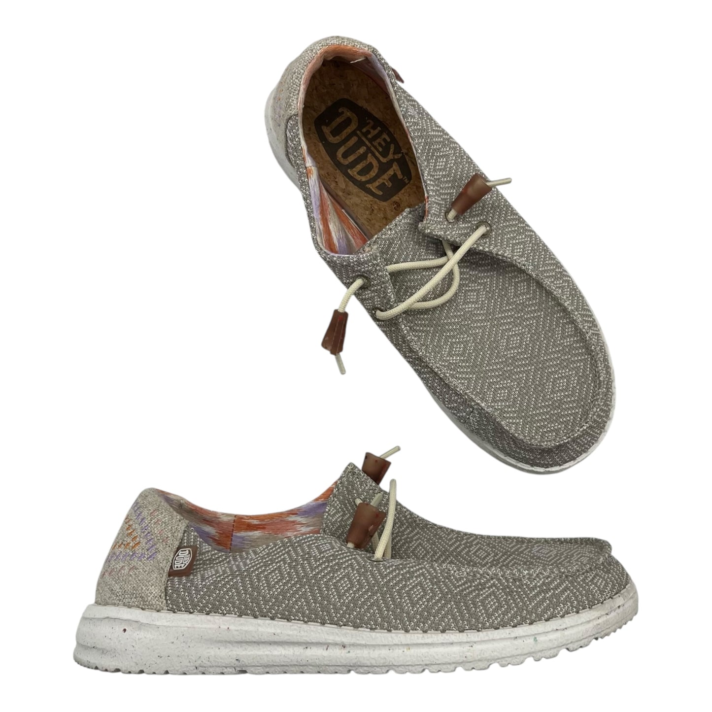 Shoes Flats By Hey Dude In Tan, Size:7