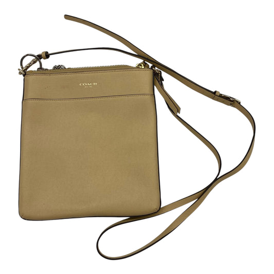 Crossbody Designer By Coach In Tan, Size:Small