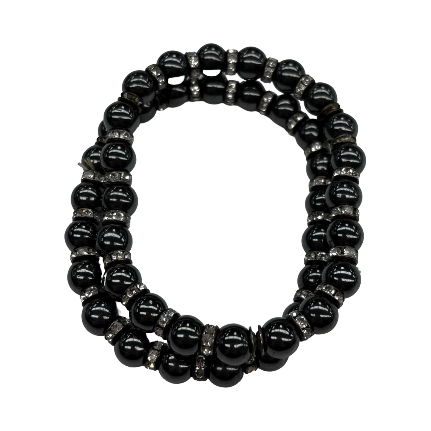 Bracelet Beaded By Clothes Mentor In Grey & Silver, Size:02 Piece Set