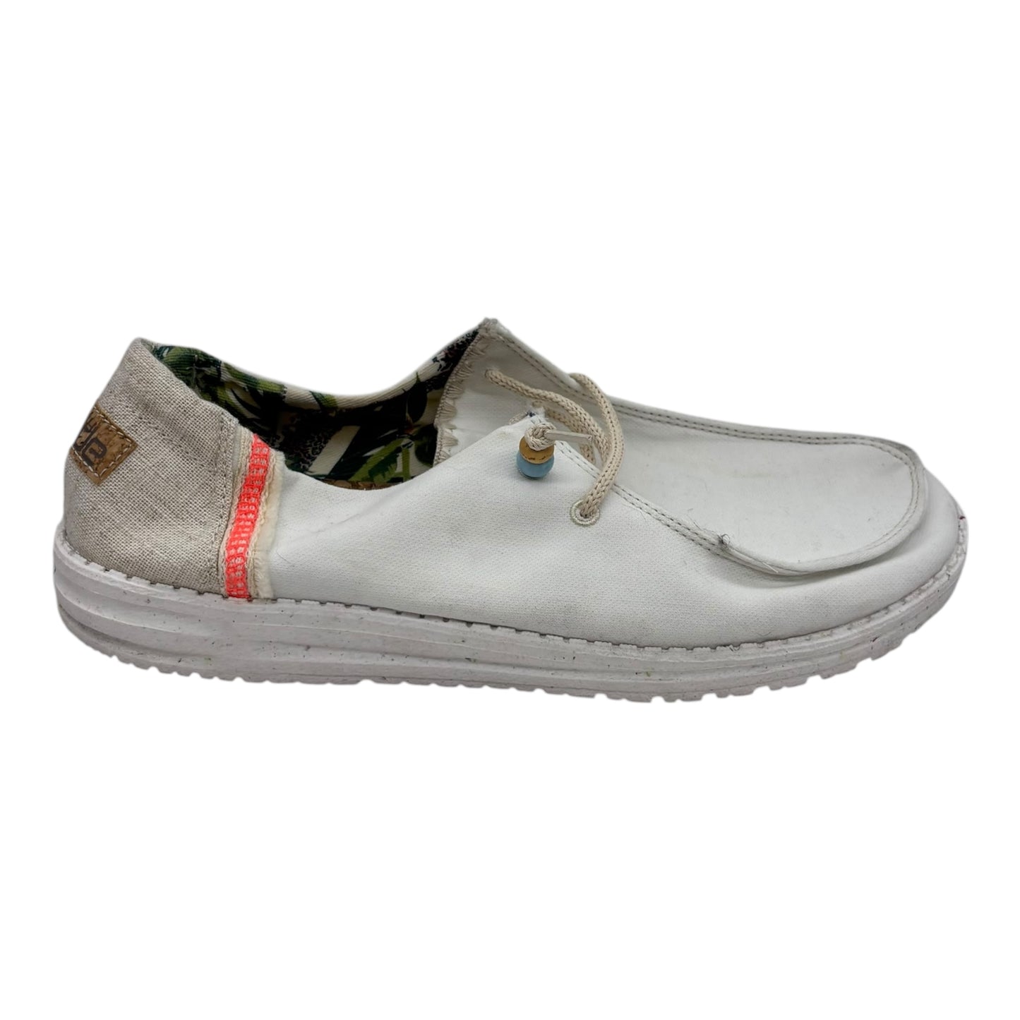 Shoes Flats By Hey Dude In Cream, Size:10