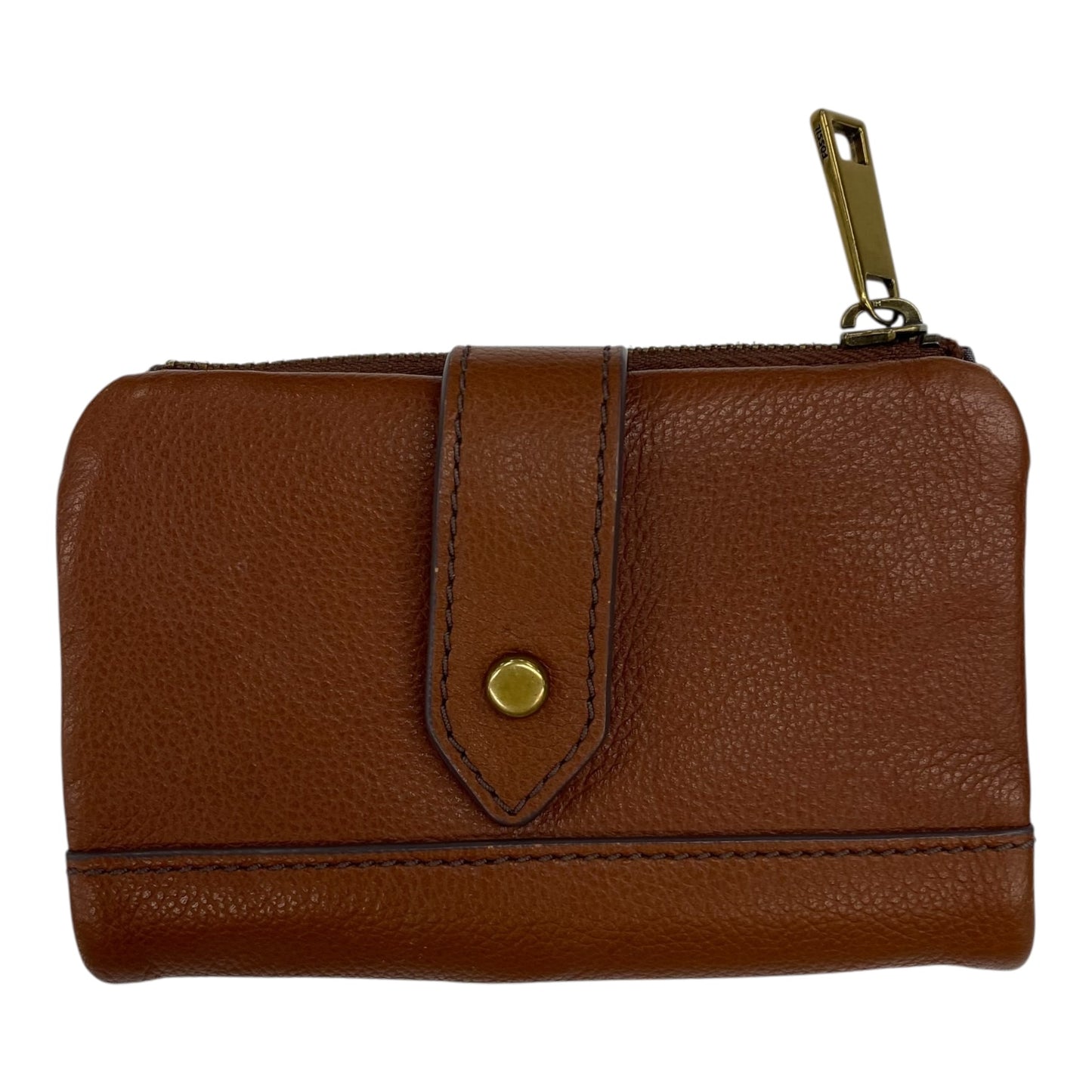 Wallet Leather By Fossil In Brown, Size:Small