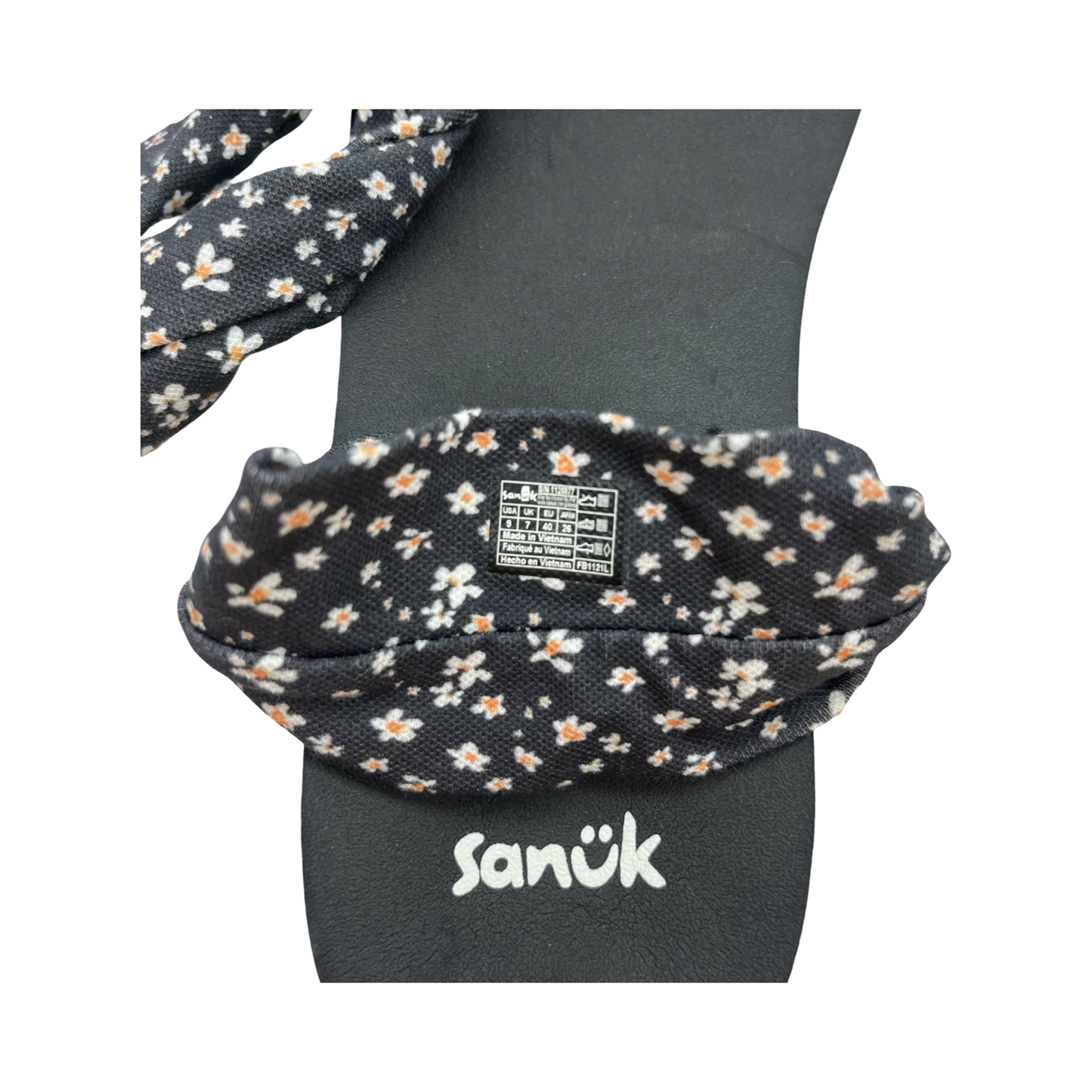 Sandals Flats By Sanuk In Black, Size:9