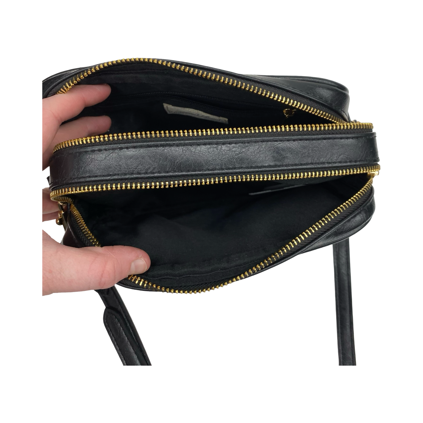 Crossbody By Universal Thread In Black & Cream, Size:Medium