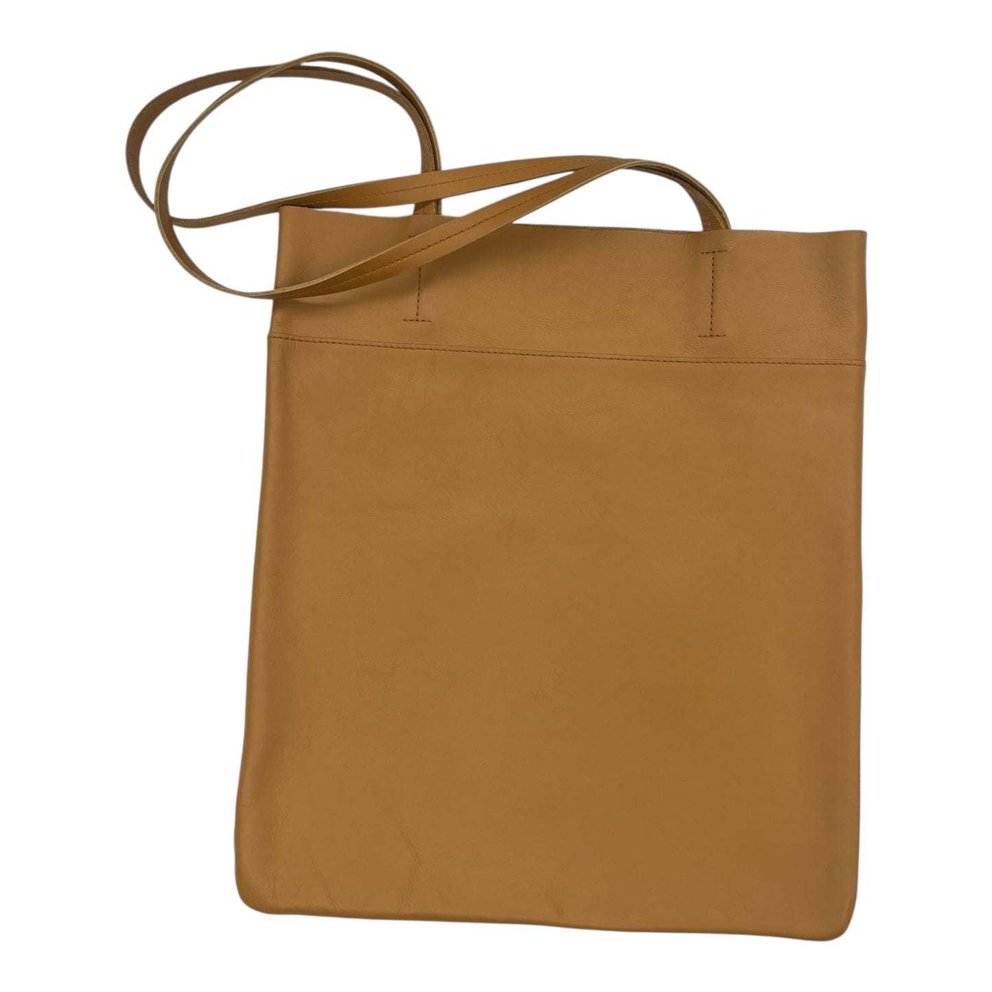 Tote Leather By Madewell In Tan, Size:Small