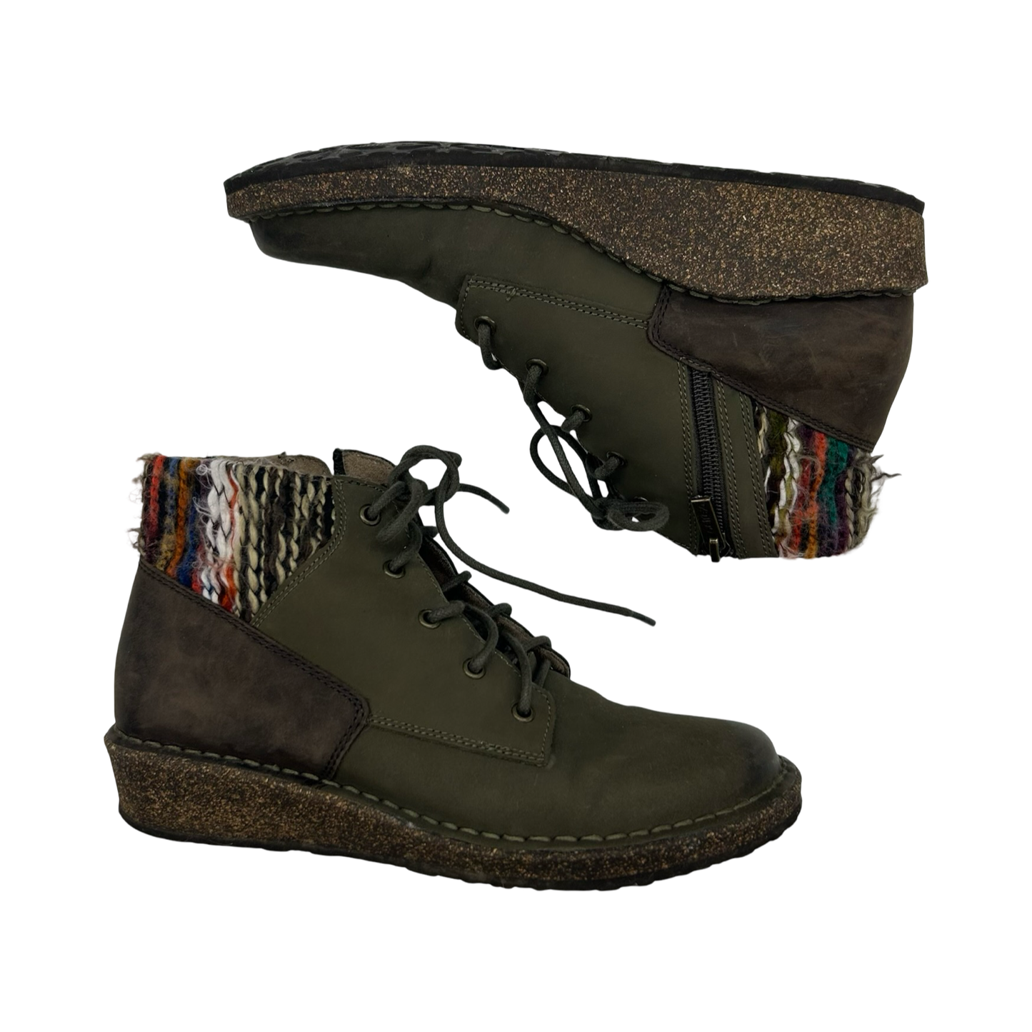 Boots Ankle Flats By Aetrex In Green, Size:7.5