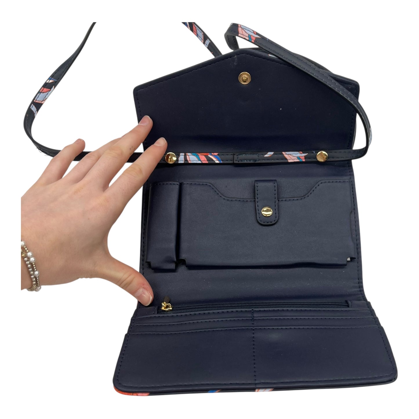 Crossbody By Clothes Mentor In Blue, Size:Small