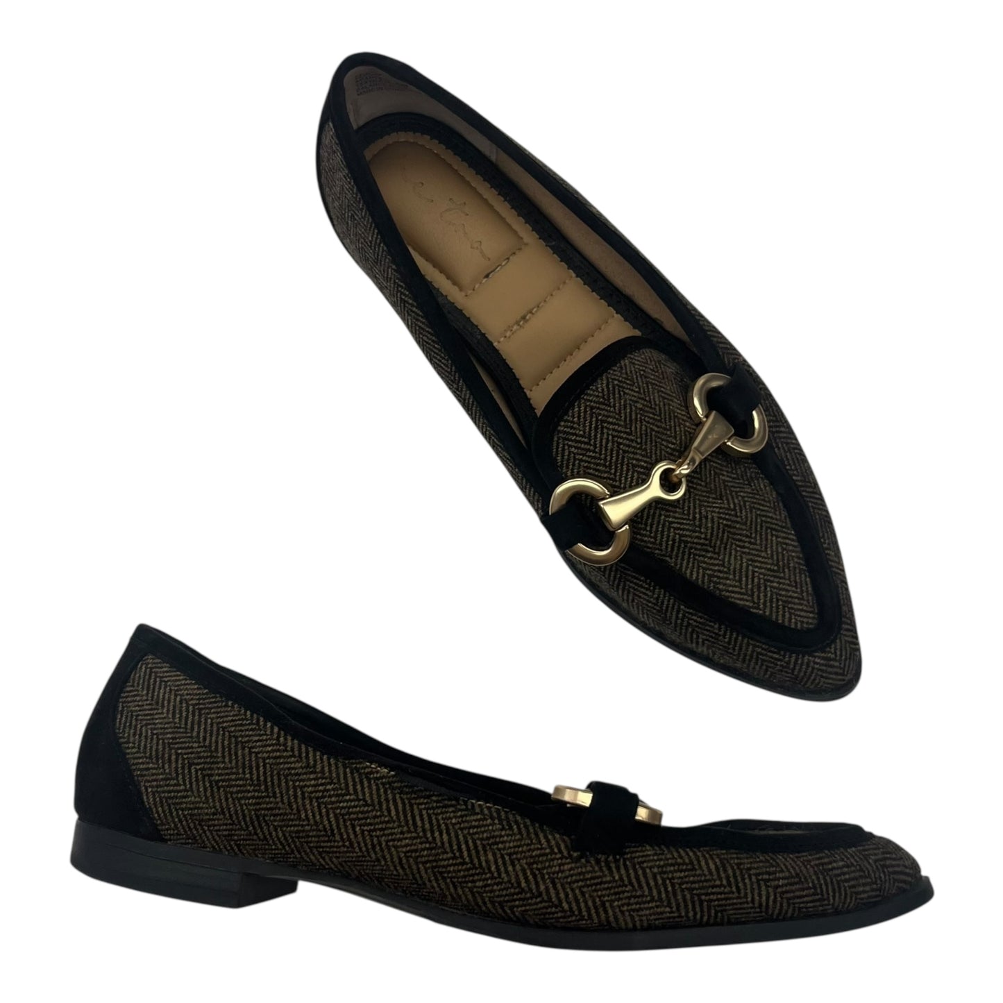 Shoes Flats By Me Too In Black & Brown, Size:6