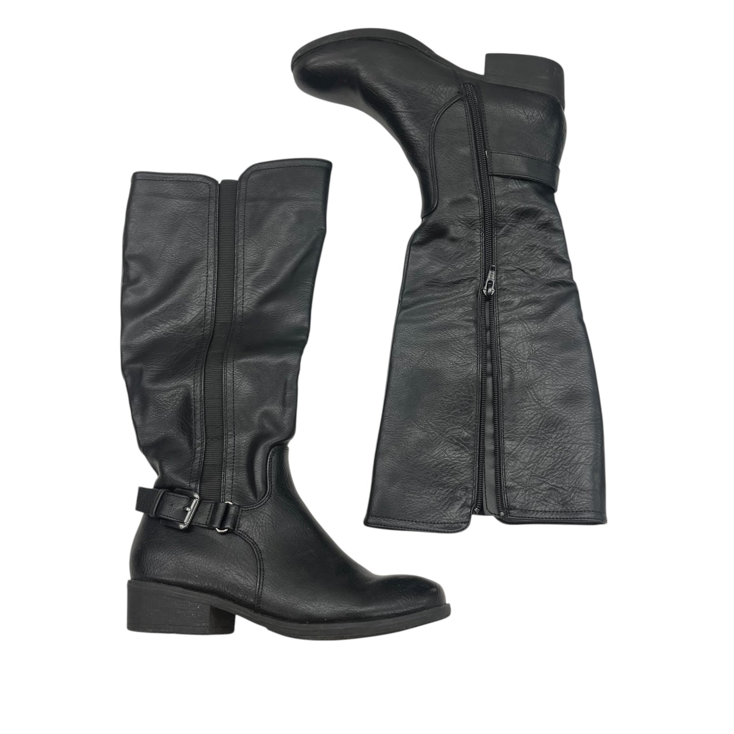 Boots Knee Flats By Croft And Barrow In Black, Size:6.5