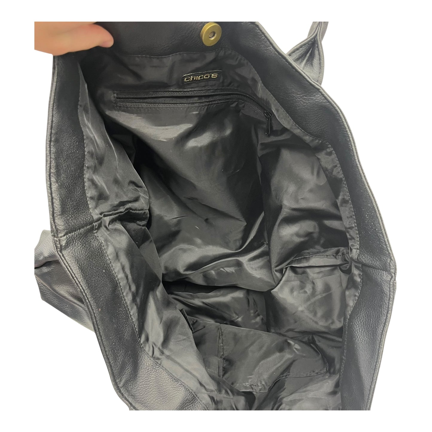 Tote By Chicos In Black, Size:Large