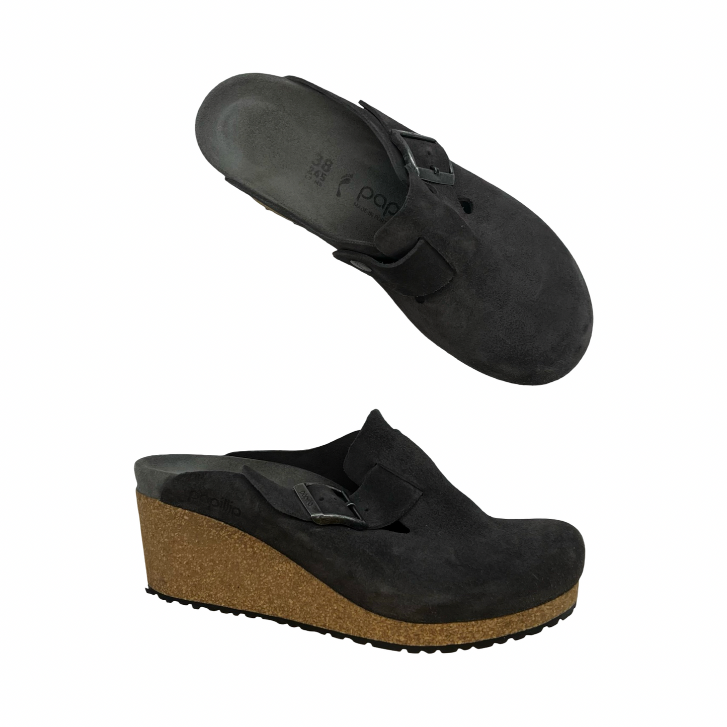 Shoes Heels Wedge By Clothes Mentor In Grey, Size:7
