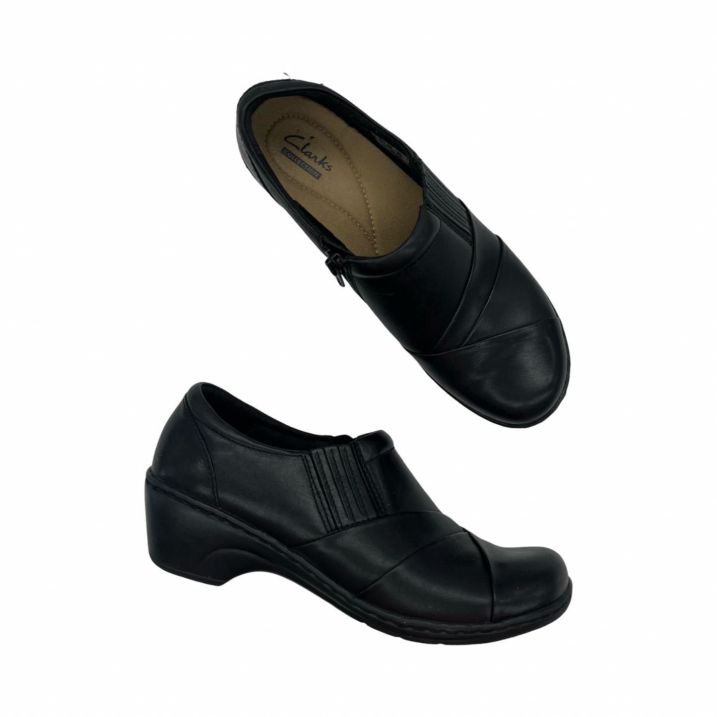 Shoes Flats By Clarks In Black, Size:7