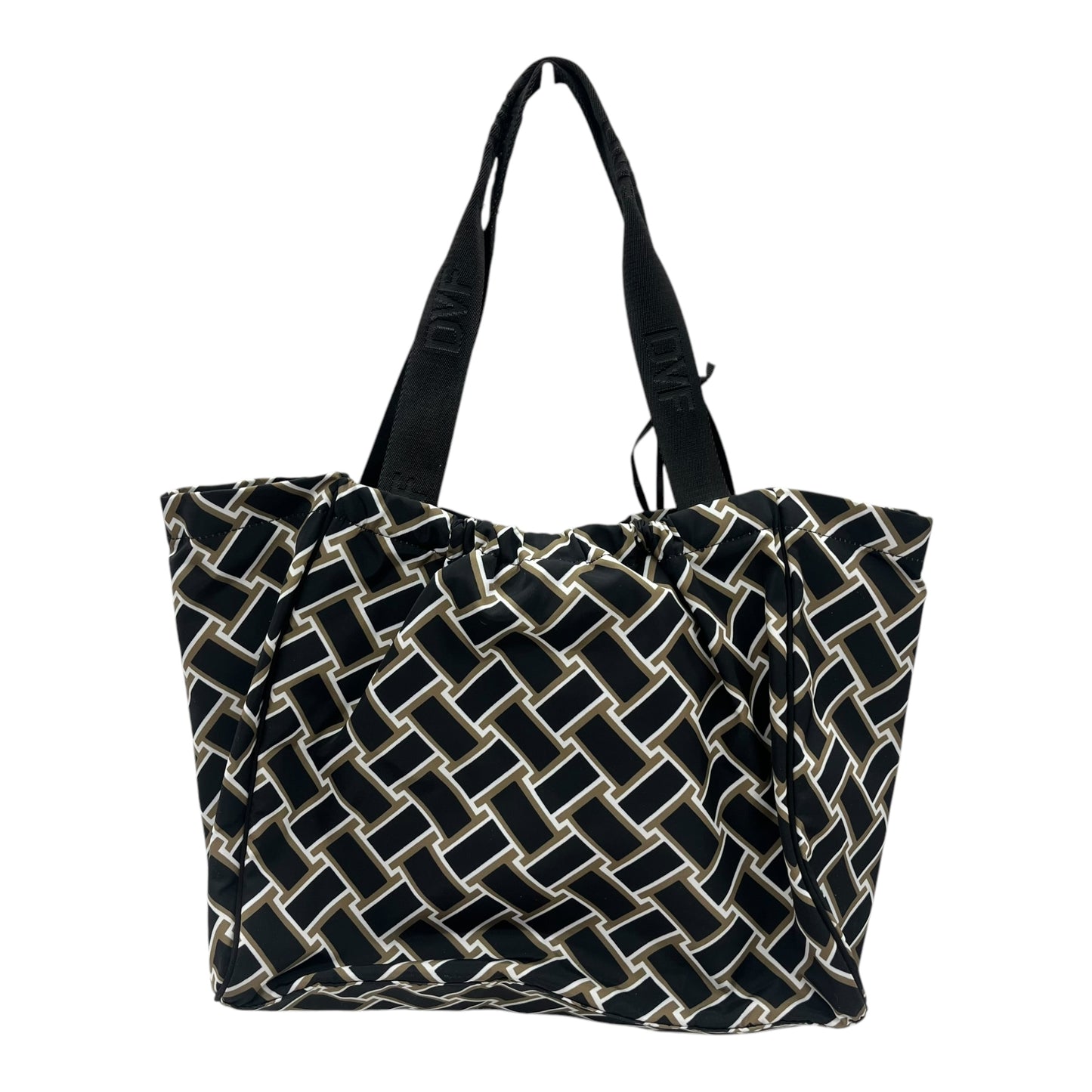 Tote By Clothes Mentor In Black & Green, Size:Medium